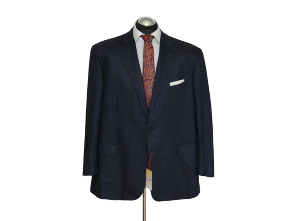 Brioni Sakko Gr. 62 Seide Kaschmir 3roll2 Blau ZART handgenäht BRUNICO ca. 6829€