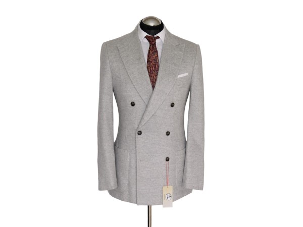 VIKUNJA Kiton Sakko Gr. 46 EXKLUSIV Grau KASCHMIR Surgeon Cuffs Vicuna Zweir RAR