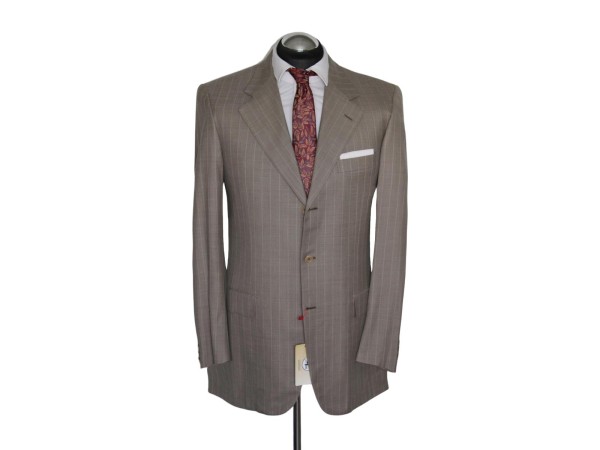 Brioni Anzug Gr. 50 Grau Braun Palatino 21 handgenäht Neu Schurwolle ca. 6390€