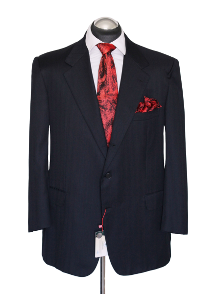 Brioni Anzug Gr. 27 (54 kurz) Dunkelblau Bordeaux handmade Strappato NP: 5590 €