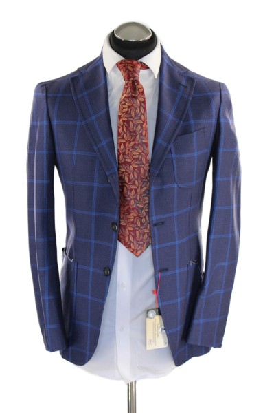 Sartorio by Kiton Sakko Gr. 44 ungefüttert NEU Leinen SOMMER Dunkelblau NP:2380€