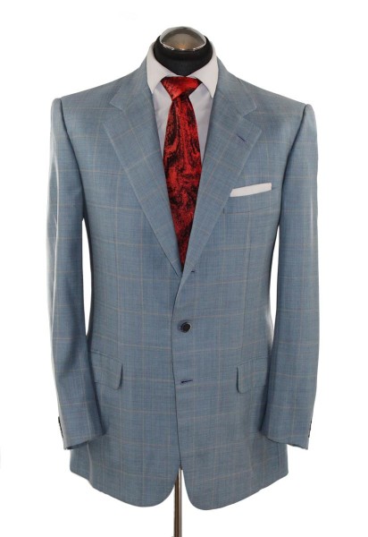 Brioni Sakko Gr. 50 Blau Neuw. 3roll2 handgenäht Colonna 21 Lila NP: 3829 €