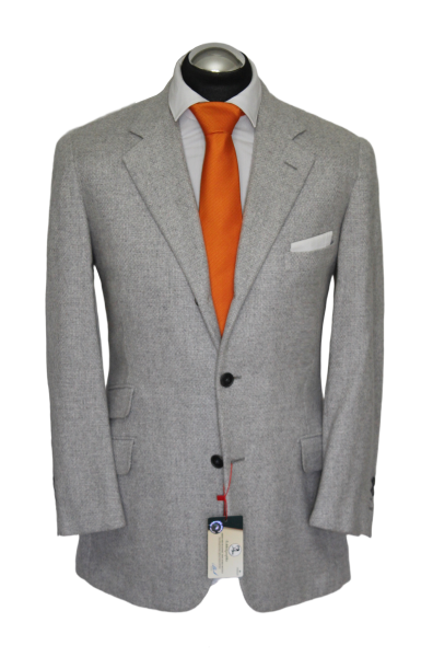 Hermès Sakko Gr. 50 Kaschmir NEU surgeon cuff Grau Hellgrau 3roll2 rar NP: 6829€
