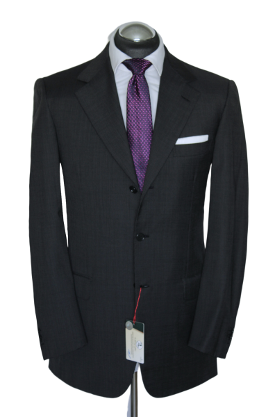 Brioni Anzug Gr. 48 Birdseye Surgeon Cuffs Schurwolle Dunkelgrau RAR ca. 7829 €