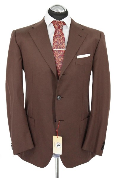 Caruso LORO PIANA Sommer Anzug Gr. 52 NEU Baumwolle Halbgefüttert Braun NP:2090€