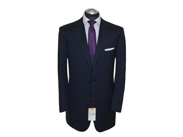 Kiton Anzug Gr. 52 Schurwolle zart surgeon cuffs 3roll2 Dunkelblau RAR ca. 7829€