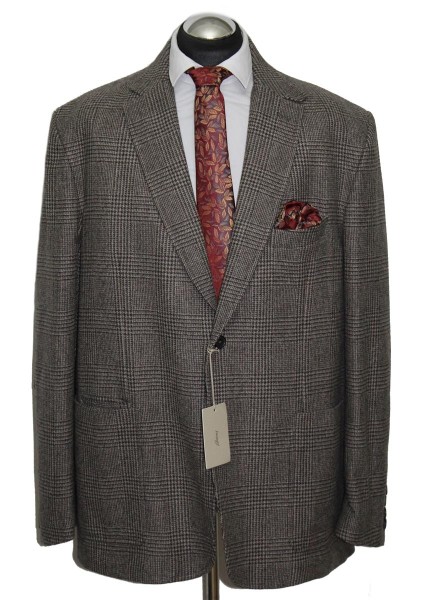 BRIONI Sakko Gr. 5XL (64) aktuell gefüttert PATCHES Braun LEDER Jacke NP: 7829 €