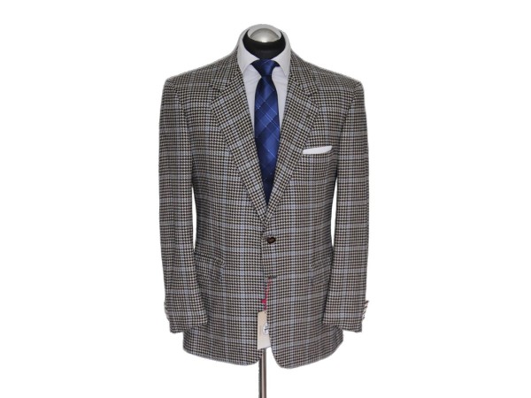 Brioni Sakko Gr. 52 KASCHMIR 2-Knopf Club-Knöpfe Gold Grau RAR TOP NP: 6129 €