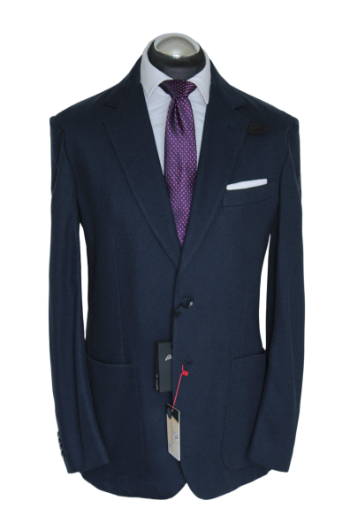 Brioni Sakko Gr. L (50) NEU Jersey Blazer SEIDE Blau half-lined casual ca. 4100€