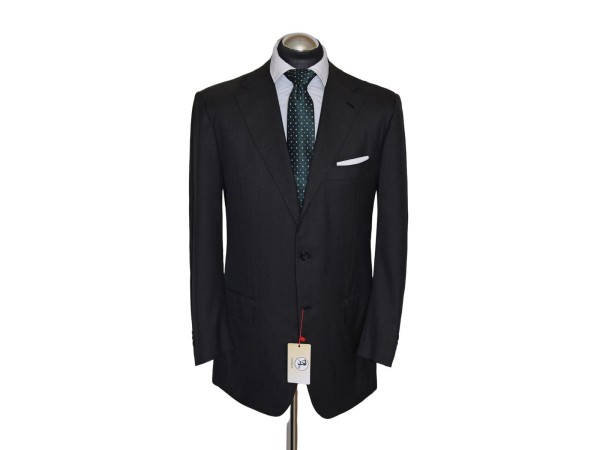 Kiton Anzug Gr. 52 blanc blu 180'S surgeon cuffs 3roll2 Dunkelgrau RAR ca. 7829€