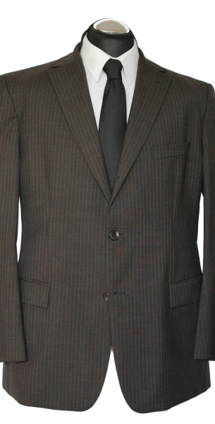 HUGO BOSS Anzug Gr. 27 Rossellini/Movie Braun Grau Schurwolle Top ca. 549€