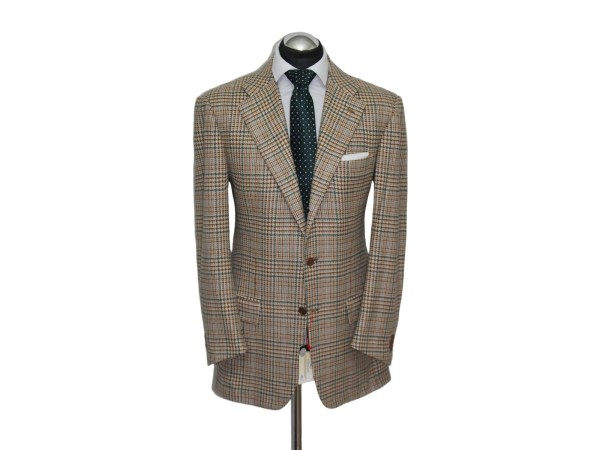 Kiton Sakko Gr. 50 Kaschmir Durchknöpfbar 3roll2 Beige Braun Petrol NP: 6129 €