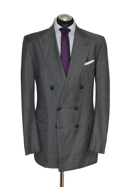 TOM FORD Sakko Gr. 110 (56 Lang) SURGEON CUFFS Grau Zweireiher RAR ca. 5130 €
