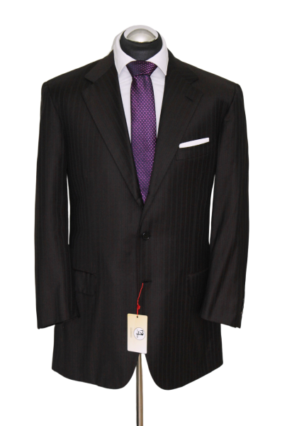 Brioni Sakko Gr. 52 zarte Schurwolle Glanz 3roll2 Dunkelbraun handmade NP: 3829€