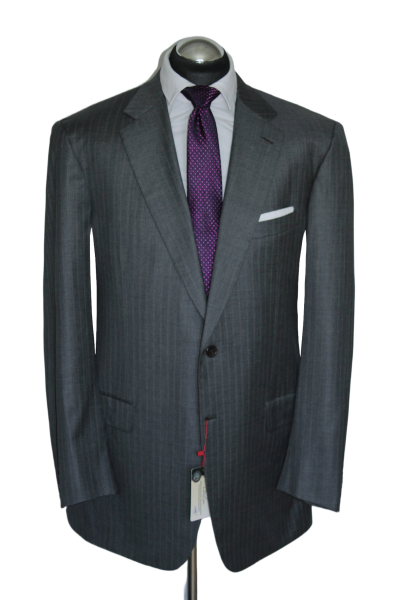 Brioni Sakko Gr. 110 (56 Lang) S'150 Grau gestreift in Kupfer 2-Knopf ca. 5829 €