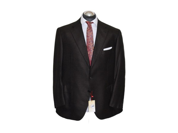BRIONI Sakko Gr. 56 KASCHMIR 3roll2 SEIDE Dunkelbraun Braun handmade ca. 6650 €
