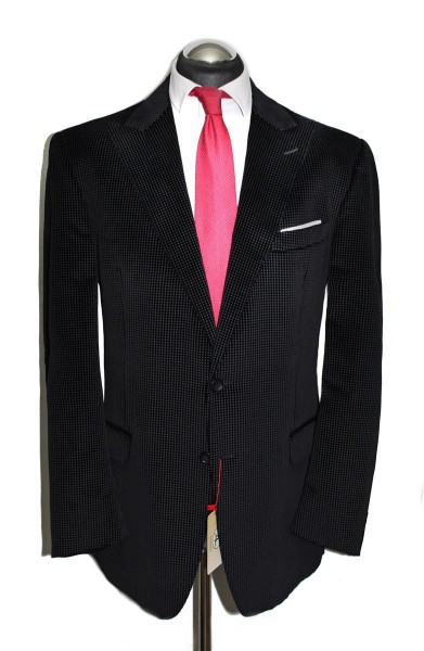 VERSACE by Zegna Sakko Gr. 56 SAMT Schwarz STEIGENDES Revers! PEAK NP: 3529 €