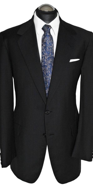 Oxxford Clothes Sakko Gr. 102 halbgefüttert S100 Glenchcheck D- Grau handgenäht
