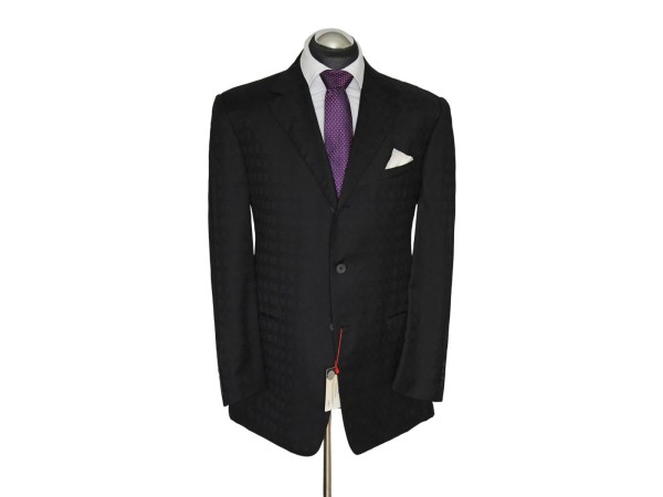 rar! VERSACE Anzug Gr. 54 by ZEGNA (TOM FORD) edler Glanz Schwarz 3oll2 NP:3650€