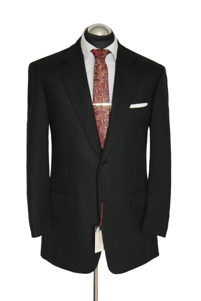 BRIONI Sakko Gr. 54 surgeon cuffs NEU handgenäht Schwarz Grün Dunkelgrün NP6129€