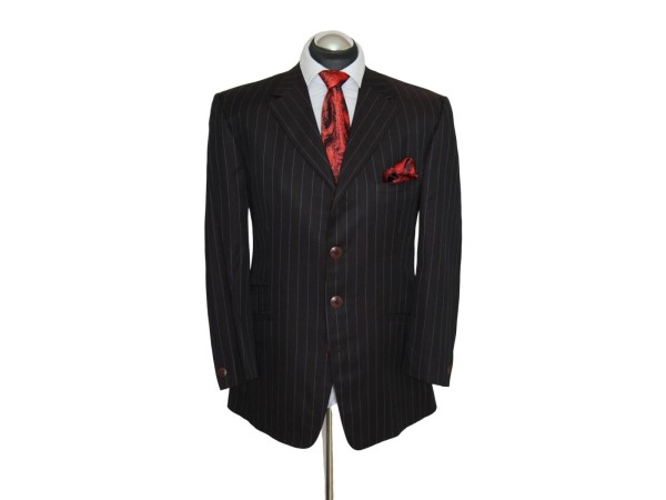 rar! VERSACE Anzug Gr. 52 SEIDE edler Glanz ROT SCHWARZ zart COUTURE ca. 5499 €