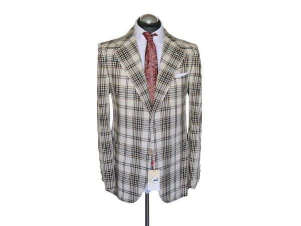Brioni Sakko Gr. 54 UNGEFÜTTERT Baumwolle Leinen 2-Knopf Beige Sommer ca. 6129€