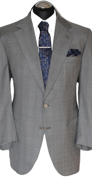 Brioni Sakko Gr. 28 (56 Kurz) CLUB 2-Knopf Durchknöpfbar RIPOLI 22 Grau NP:4329€