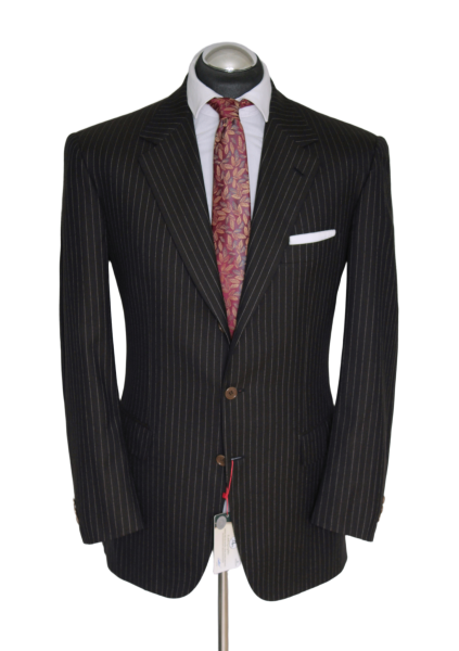 Brioni Anzug Gr. 50 Schurwolle FLANELL 3roll2 Dunkelbraun Espresso RAR ca. 7829€