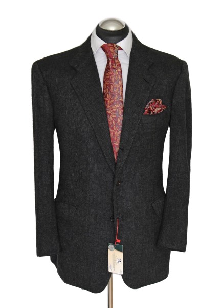 Brioni Sakko Gr. 52 WOLLE & KASCHMIR Winter 3roll2 Dick Grau Dunkelg. NP: 5329 €