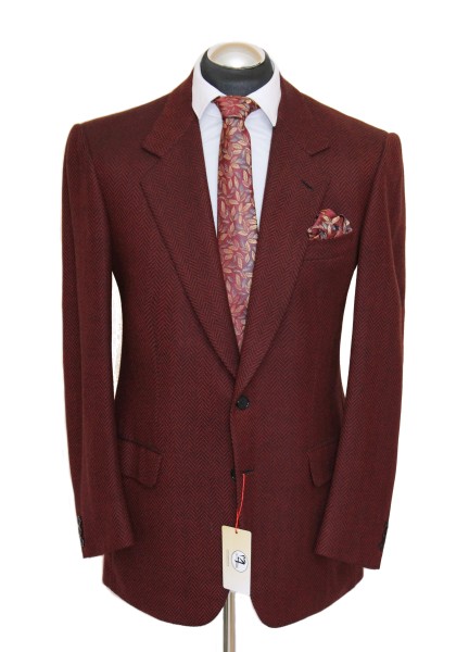 Brioni Sakko Gr. 52 Kaschmir Wolle Dunkelrot Bordeaux Rot 2-Knopf rar NP: 5129 €