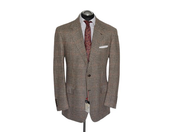 Brioni Sakko Gr. 54 Kaschmir & ALPAKA 3roll2 Beige Braun RAR Orange ca. 7129 €